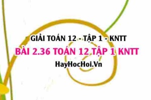 Giải 2.36 Toán 12 tập 1 SGK Kết nối tri thức